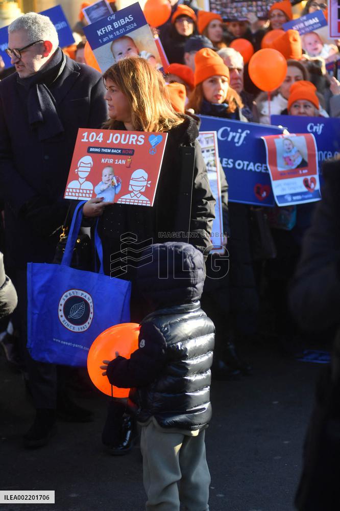 CRIF rally in support of Hamas hostages - Paris