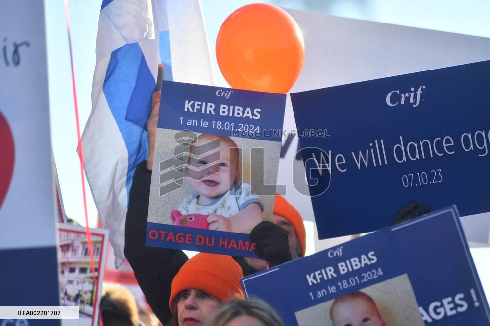 CRIF rally in support of Hamas hostages - Paris