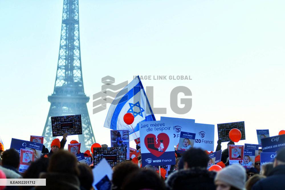 CRIF rally in support of Hamas hostages - Paris