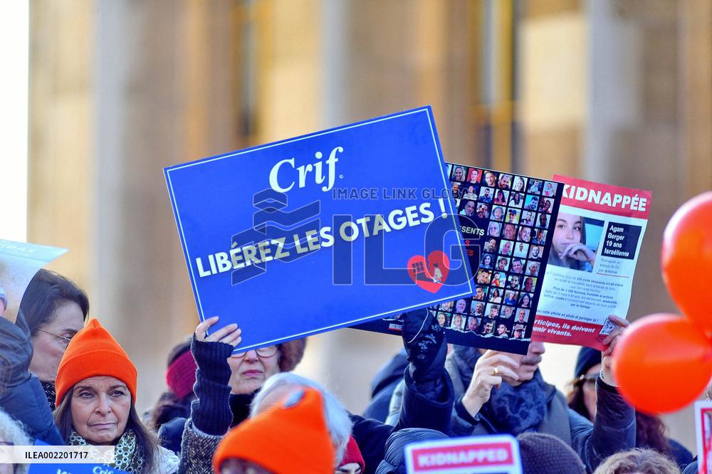 CRIF rally in support of Hamas hostages - Paris