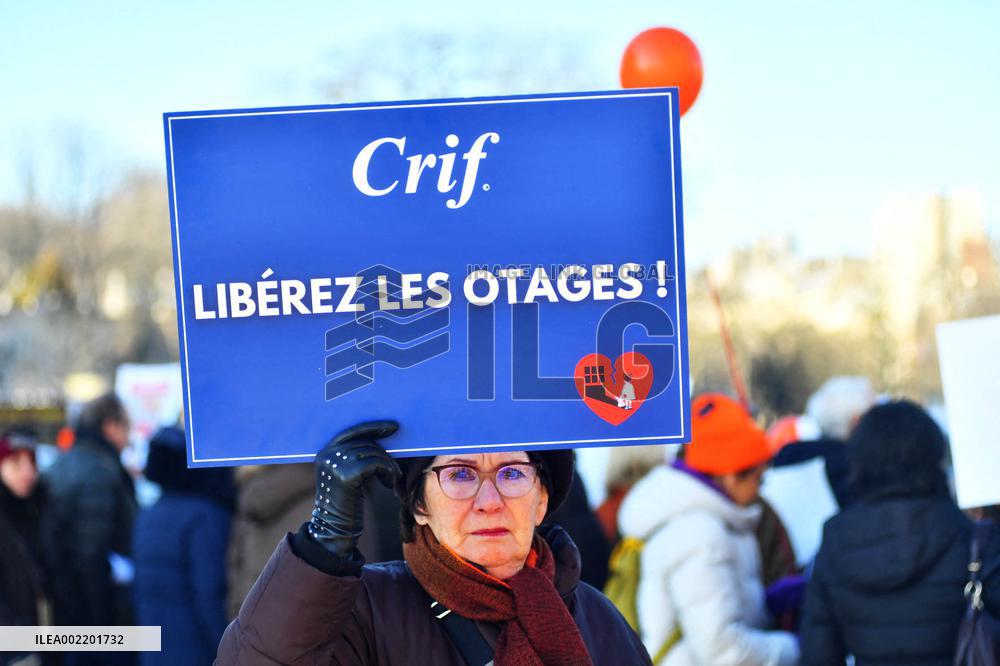 CRIF rally in support of Hamas hostages - Paris