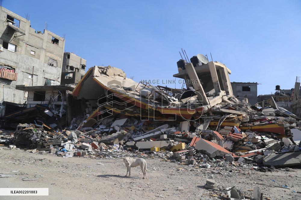 MIDEAST-GAZA-JABALIA REFUGEE CAMP-ISRAEL-HAMAS CONFLICT-AFTERMATH