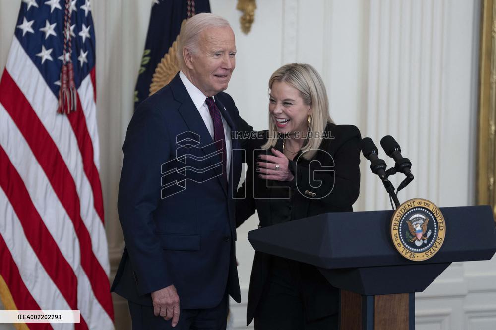 President Joe Biden welcomes mayors attending the U.S. Conference of Mayors Winter Meeting