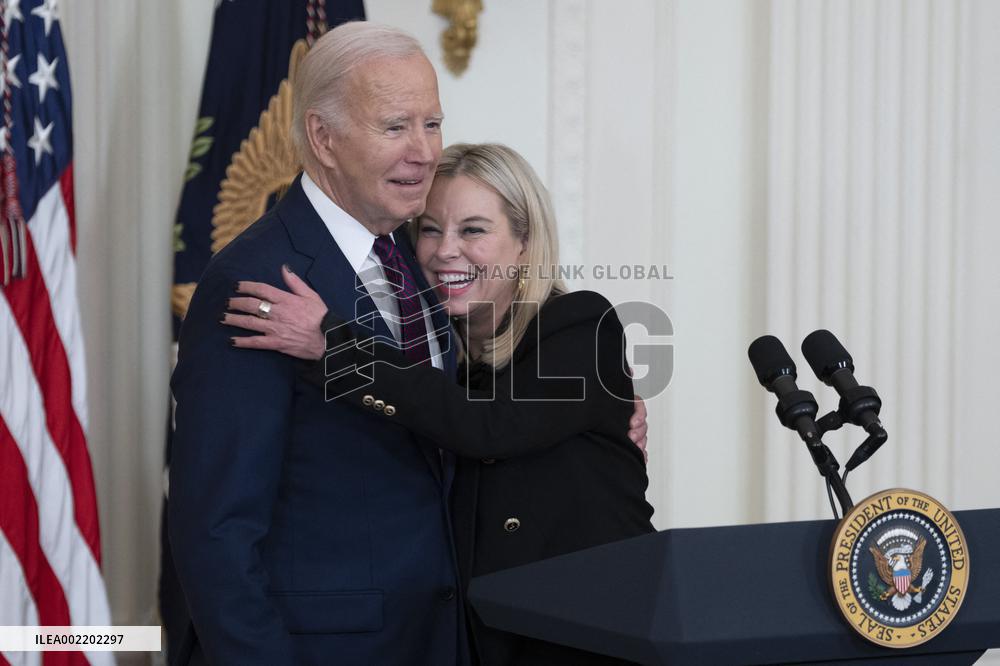 President Joe Biden welcomes mayors attending the U.S. Conference of Mayors Winter Meeting