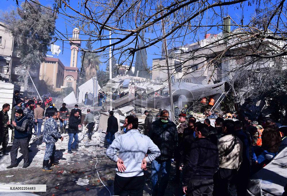 SYRIA-DAMASCUS-ISRAEL-ATTACK