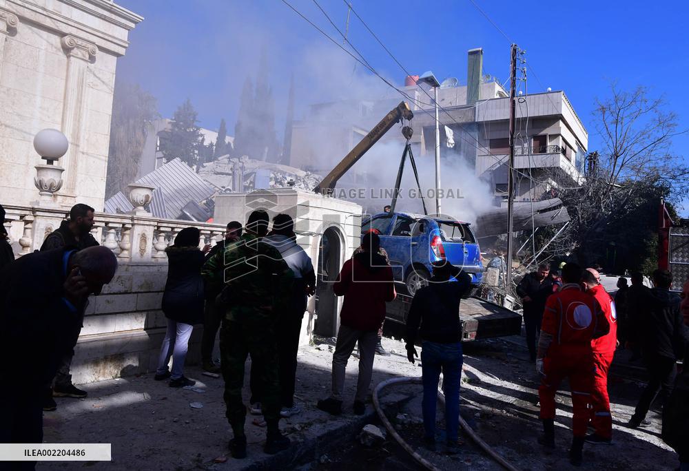 SYRIA-DAMASCUS-ISRAEL-ATTACK