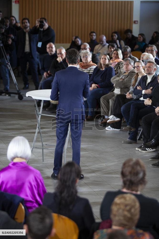 Prime Minister Gabriel Attal Visit To Rhone Department