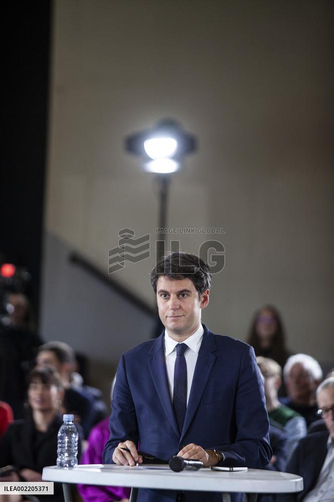 Prime Minister Gabriel Attal Visit To Rhone Department