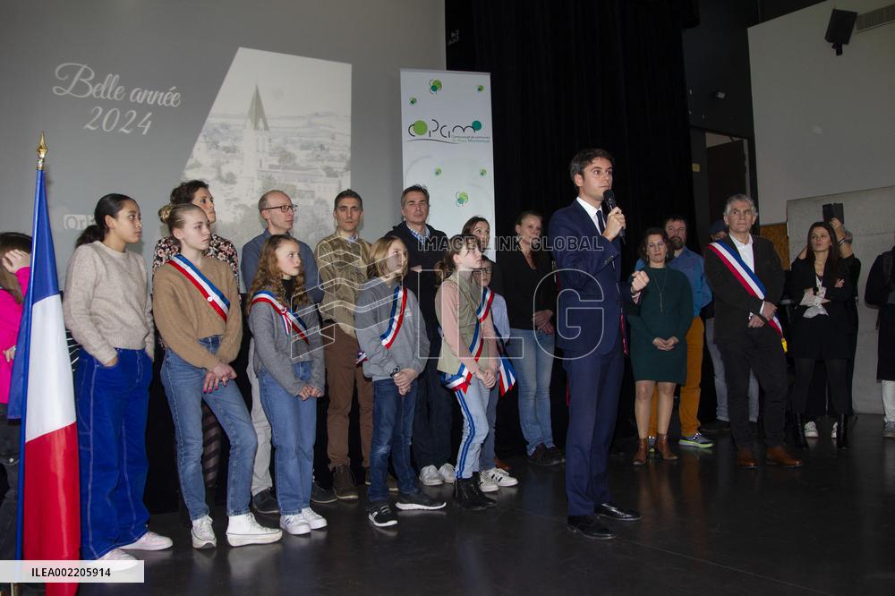 Prime Minister Gabriel Attal Visit To Rhone Department