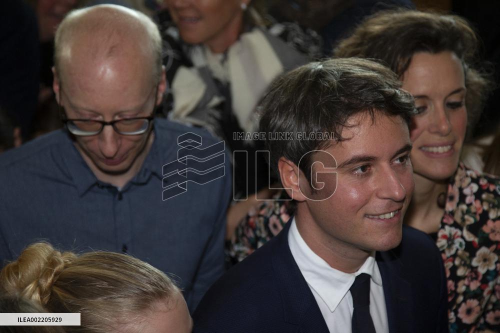 Prime Minister Gabriel Attal Visit To Rhone Department