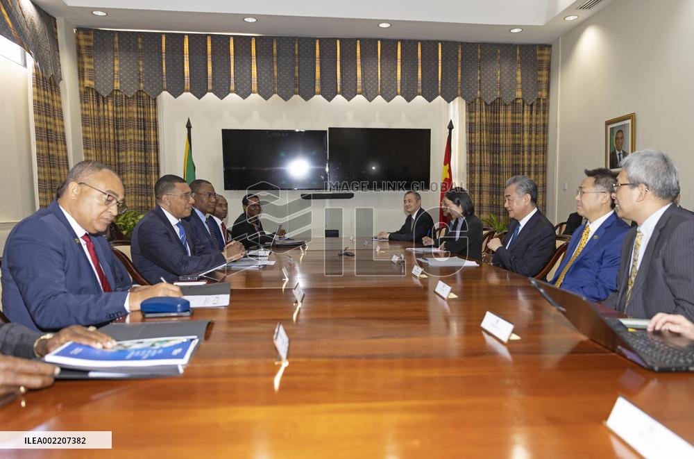 JAMAICA-KINGSTON-PM-CHINA-WANG YI-MEETING