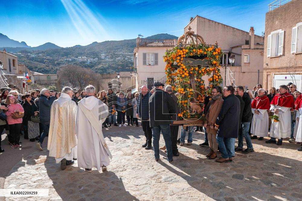 Celebration Of Patron Saint Of Shepherds And Farmers - Corsica