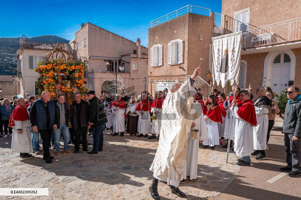 Celebration Of Patron Saint Of Shepherds And Farmers - Corsica