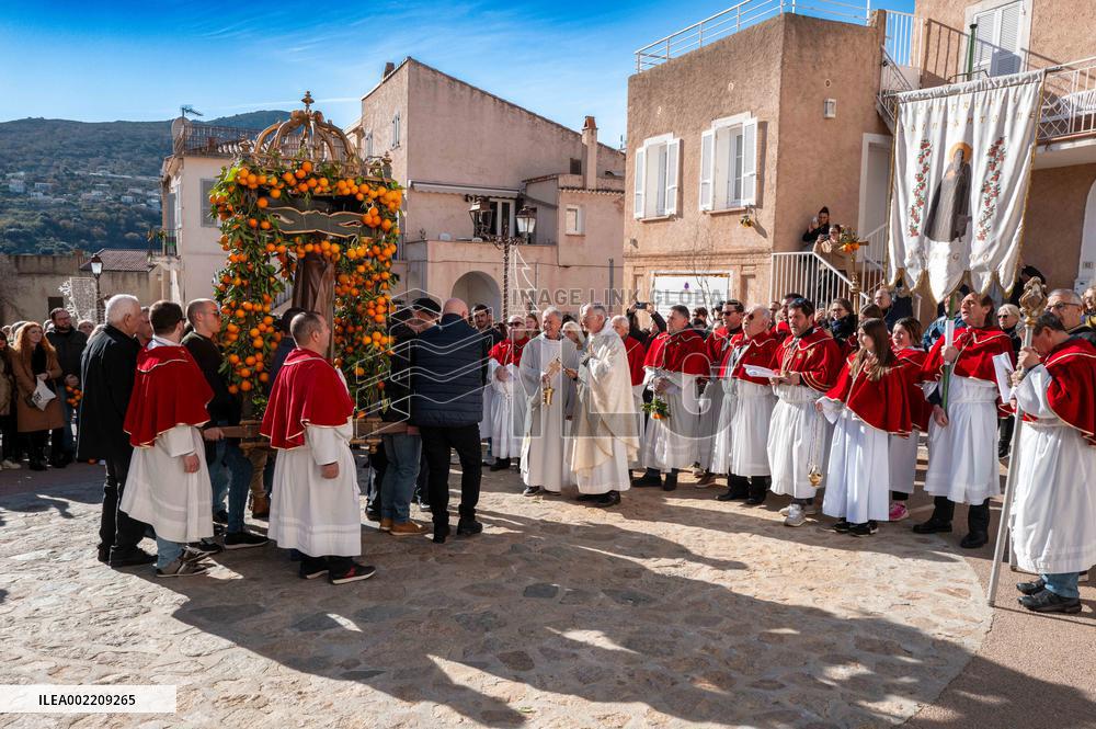 Celebration Of Patron Saint Of Shepherds And Farmers - Corsica