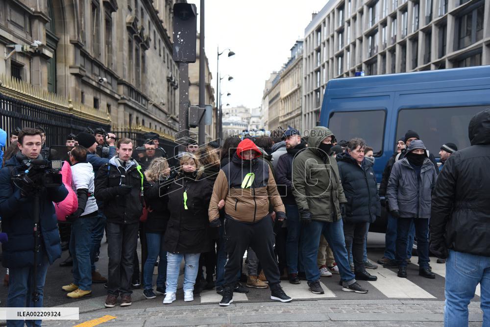 Fabien Roussel at the protest against the immigration law - Paris