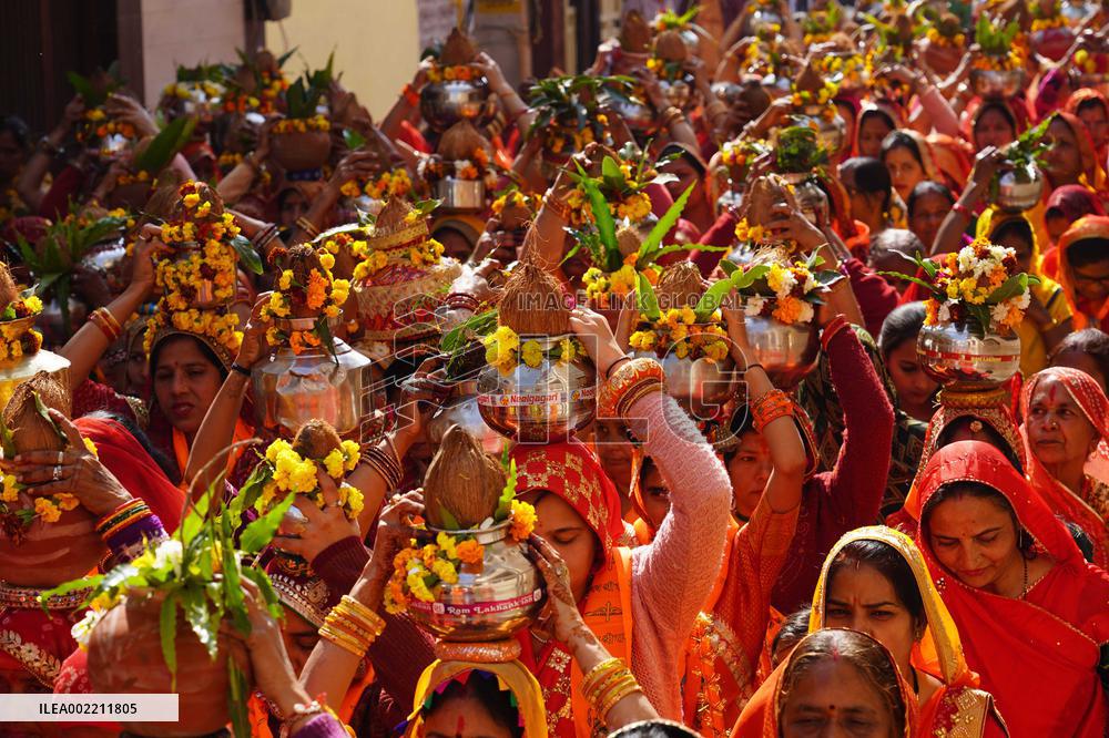 Hindu Procession In Ajmer - India