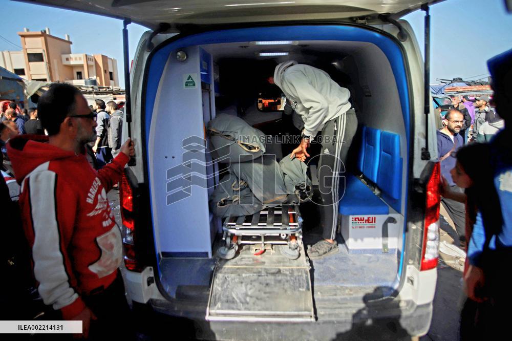 Bodies Of The Palestinians Carried Into Ambulances - Khan Yunis