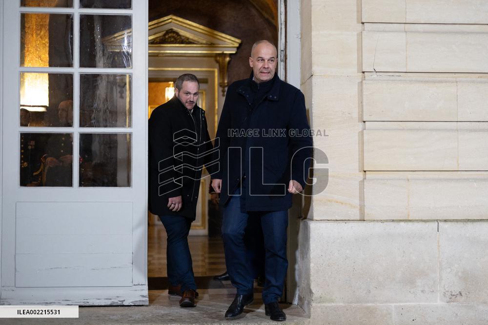 Farmers Unions meet with French Prime Minister - Paris