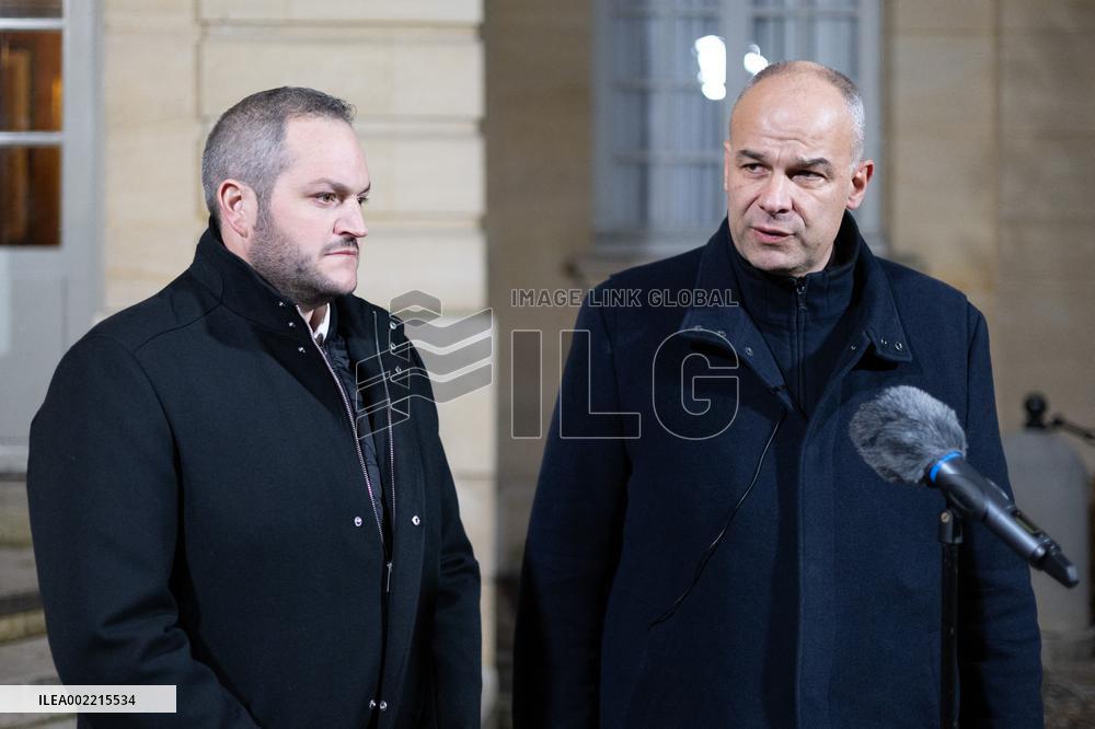 Farmers Unions meet with French Prime Minister - Paris