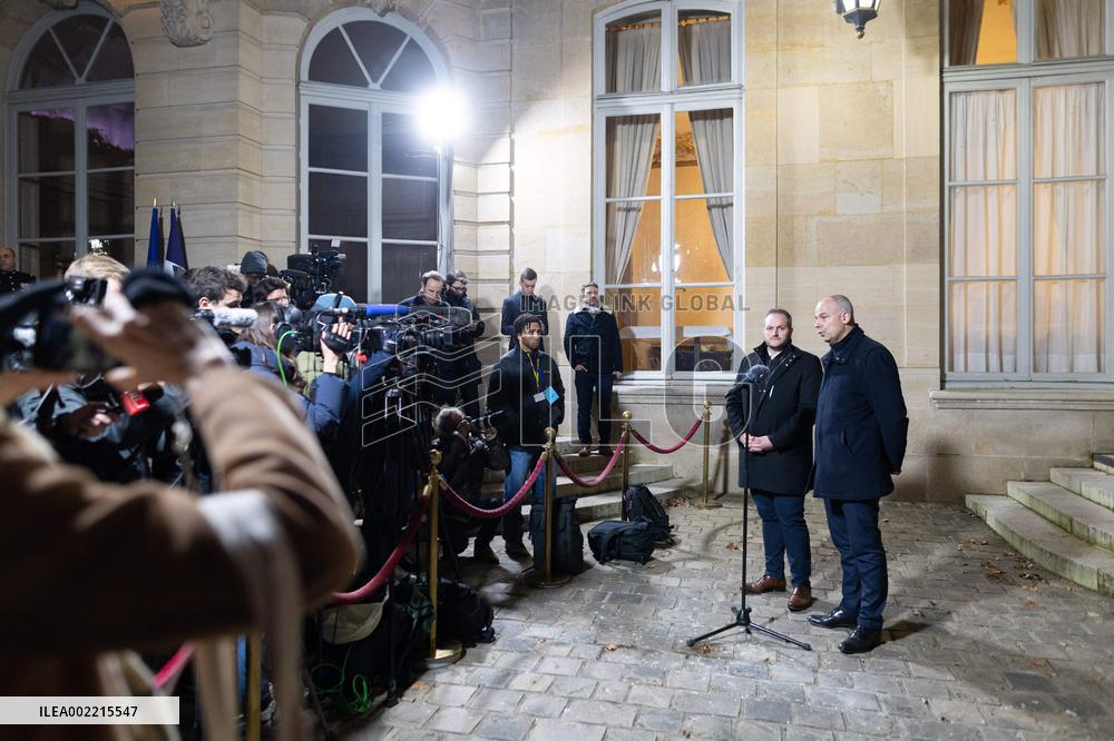 Farmers Unions meet with French Prime Minister - Paris