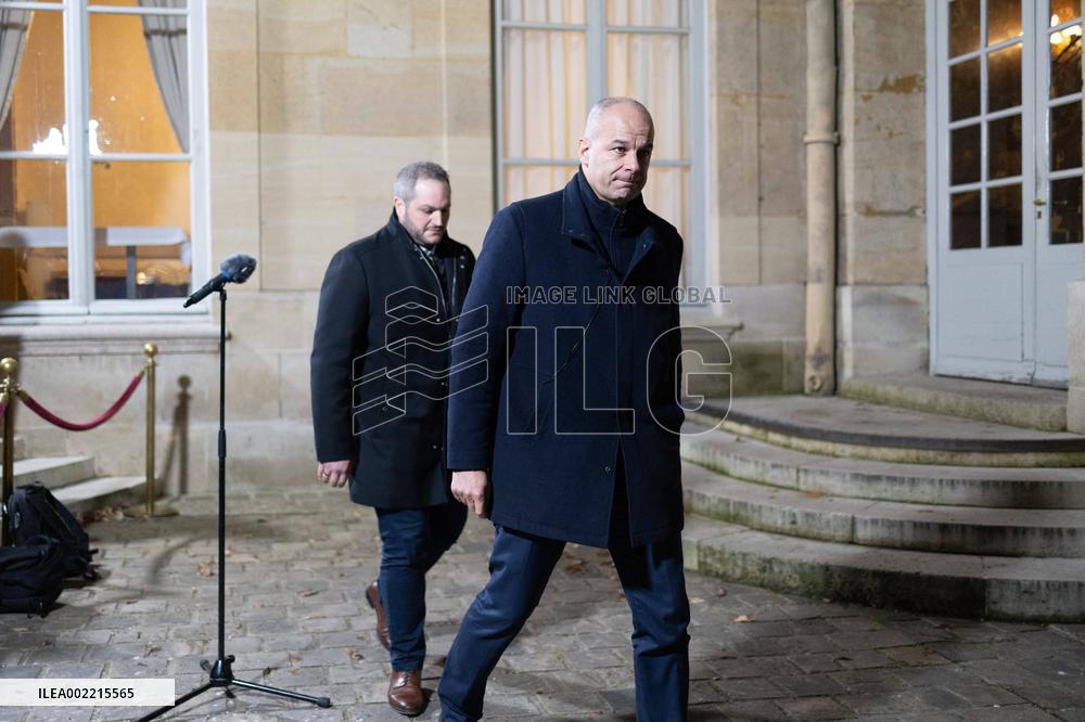 Farmers Unions meet with French Prime Minister - Paris