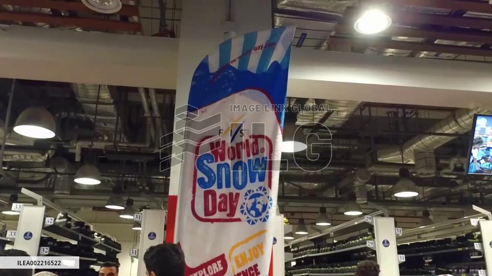 Egyptians immerse in winter sports in World Snow Day celebrations