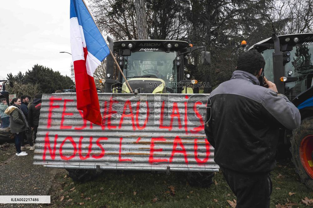 Farmers Block Golfech Nuclear Power Station - South Western France