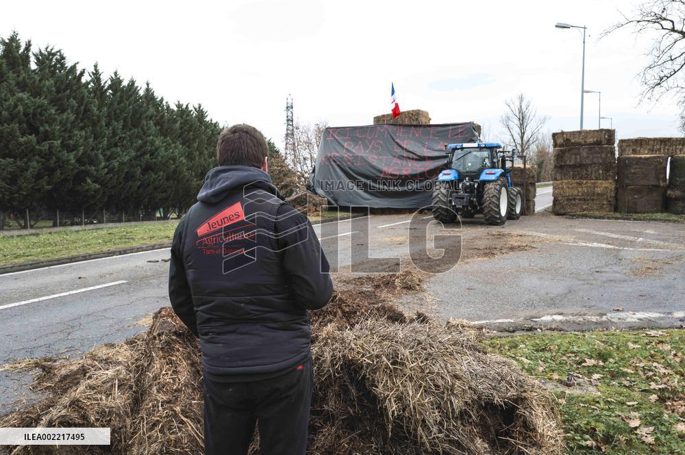 Farmers Block Golfech Nuclear Power Station - South Western France