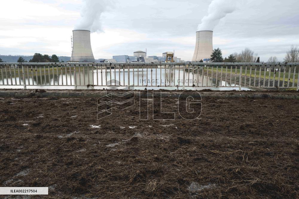 Farmers Block Golfech Nuclear Power Station - South Western France
