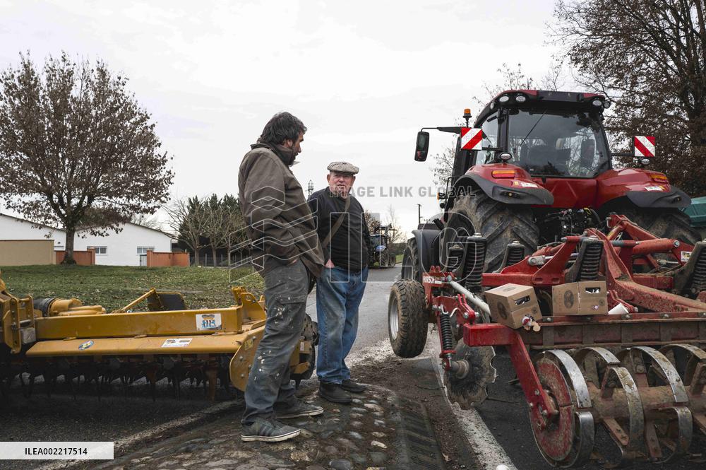 Farmers Block Golfech Nuclear Power Station - South Western France