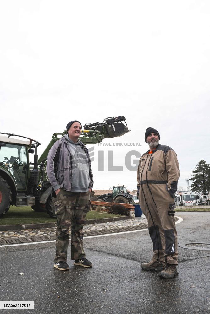 Farmers Block Golfech Nuclear Power Station - South Western France