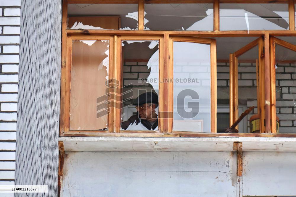 Aftermath of morning rocket attack on Kyiv