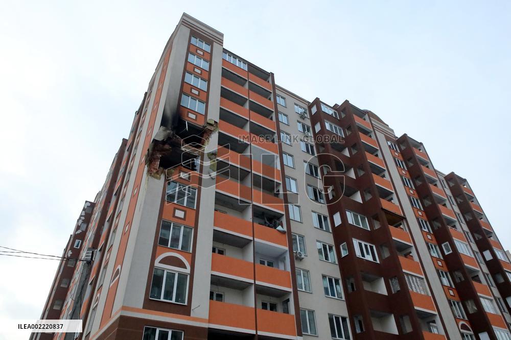 Aftermath of Russian missile attack on Kyiv region