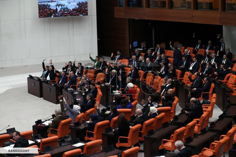 TÜRKIYE-ANKARA-PARLIAMENT-SWEDEN'S NATO BID-APPROVAL