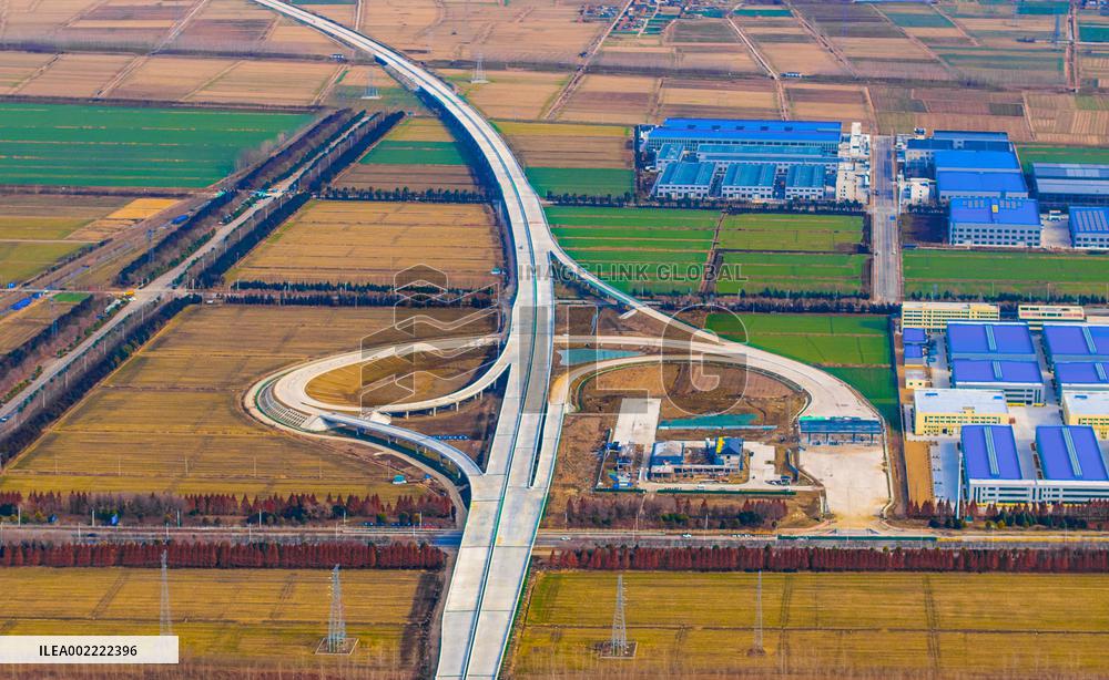 Yancheng-Luoyang Expressway Construction in Suqian