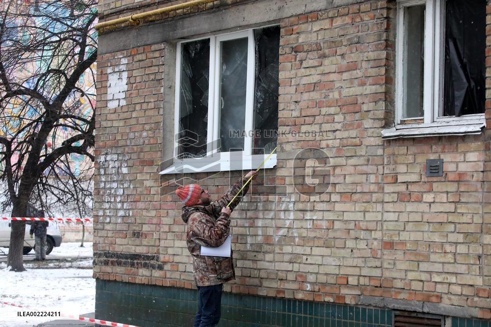 Aftermath of January 23 Russian missile attack on Kyiv
