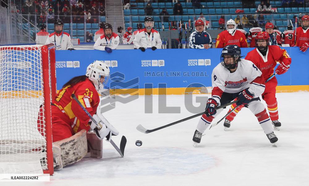 (SP)SOUTH KOREA-GANGNEUNG-WINTER YOUTH OLYMPIC GAMES-ICE HOCKEY-WOMEN'S 3 ON 3-SEMIFINALS-CHN VS KOR