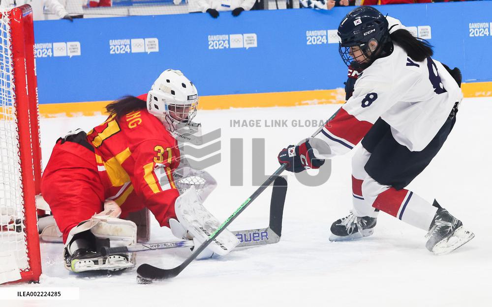 (SP)SOUTH KOREA-GANGNEUNG-WINTER YOUTH OLYMPIC GAMES-ICE HOCKEY-WOMEN'S 3 ON 3-SEMIFINALS-CHN VS KOR