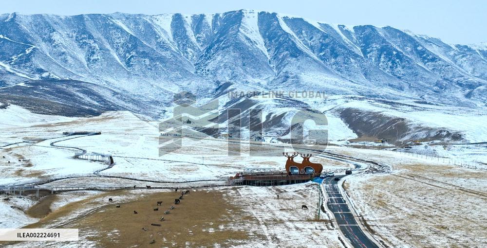 Qilian Mountains After Snow in Zhangye