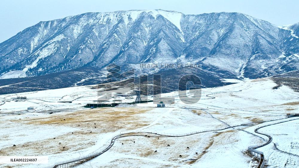 Qilian Mountains After Snow in Zhangye