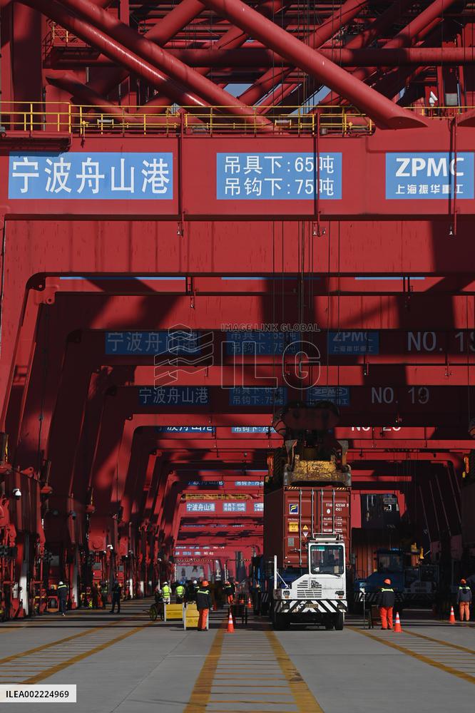 CHINA-ZHEJIANG-NINGBO-ZHOUSHAN PORT-CARGO-CONTAINER THROUGHPUT-GROWTH(CN)
