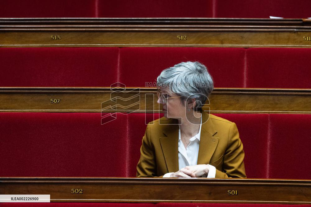 Discussions for womens right to voluntary termination of pregnancy at the National Assembly - Paris