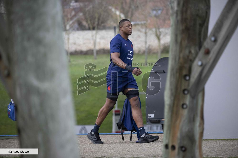French Rugby Team Training Session In Marcoussis - Paris