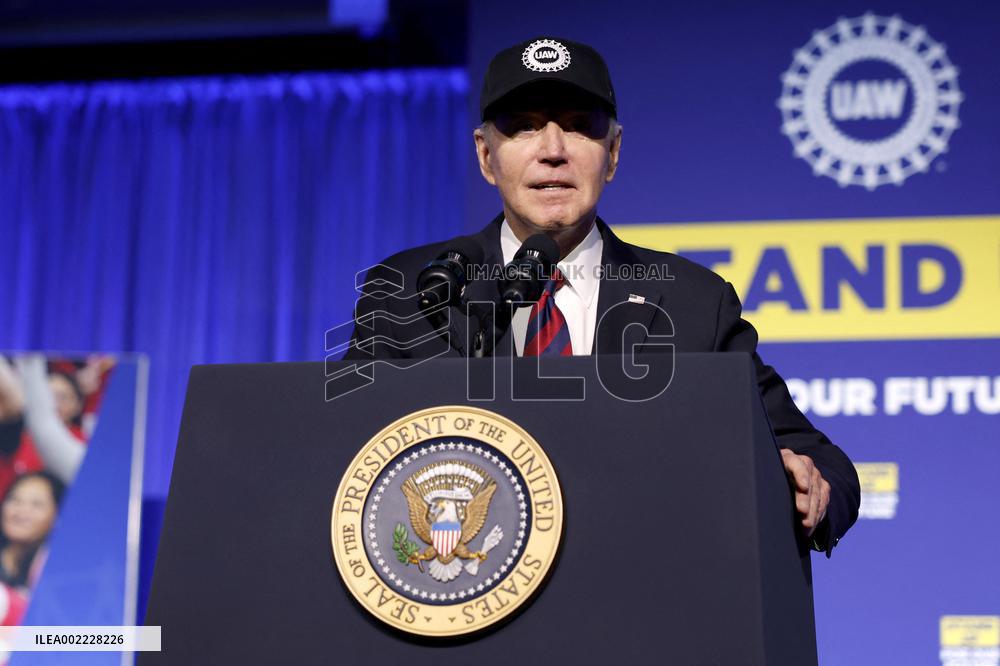 Biden Speaks At United Auto Workers Conference - Washington