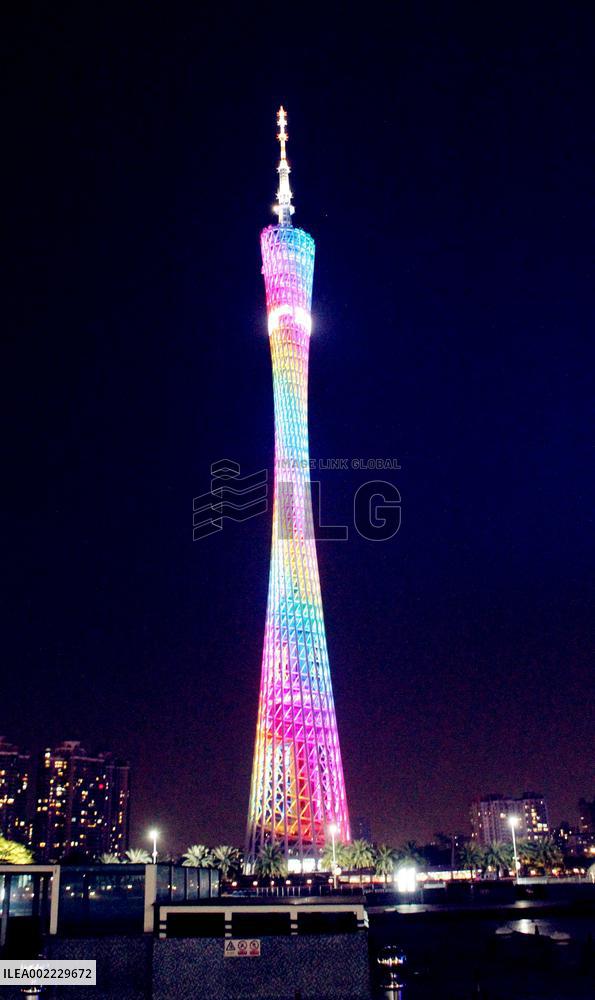 Canton Tower Light Show in Guangzhou
