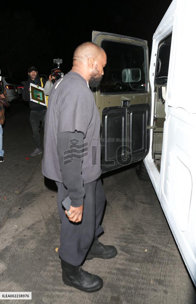 Kim Kardashian and Kanye West attend childrens basketball game - LA