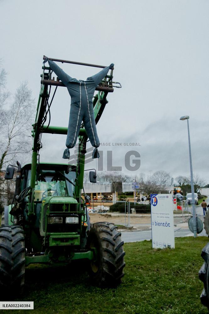 Farmers protest in Bretagne
