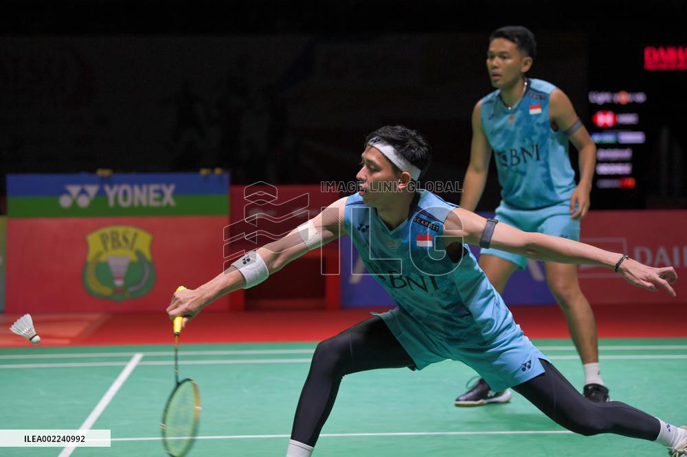 (SP)INDONESIA-JAKARTA-BADMINTON-INDONESIA MASTERS-MEN'S DOUBLES-SEMIFINALS