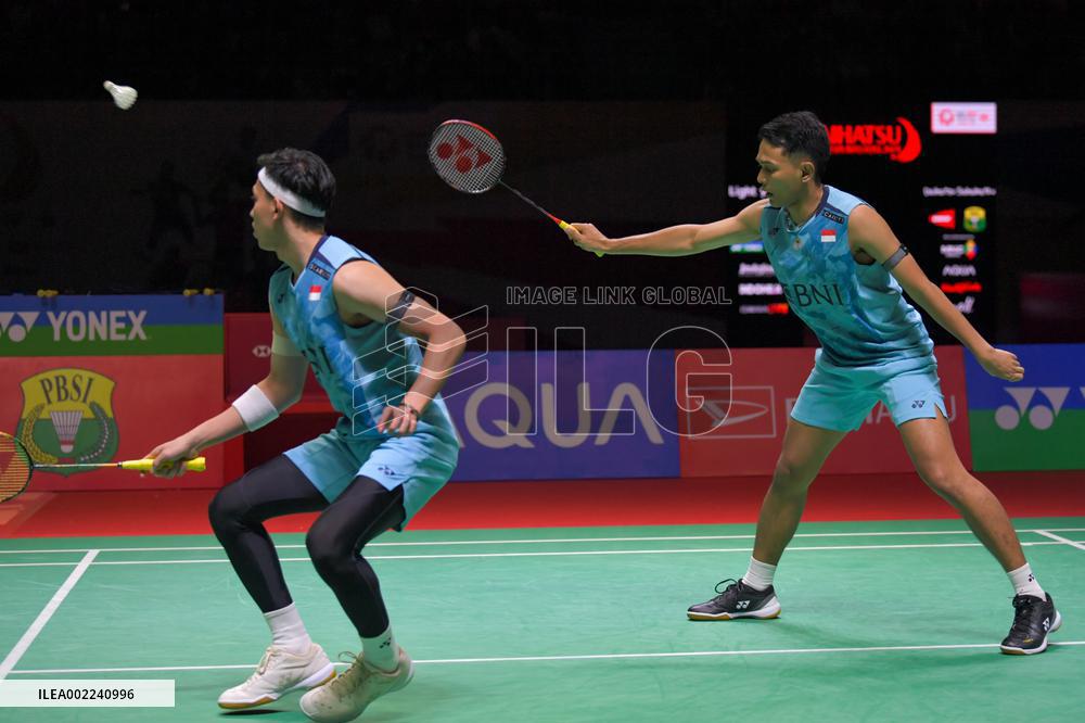 (SP)INDONESIA-JAKARTA-BADMINTON-INDONESIA MASTERS-MEN'S DOUBLES-SEMIFINALS