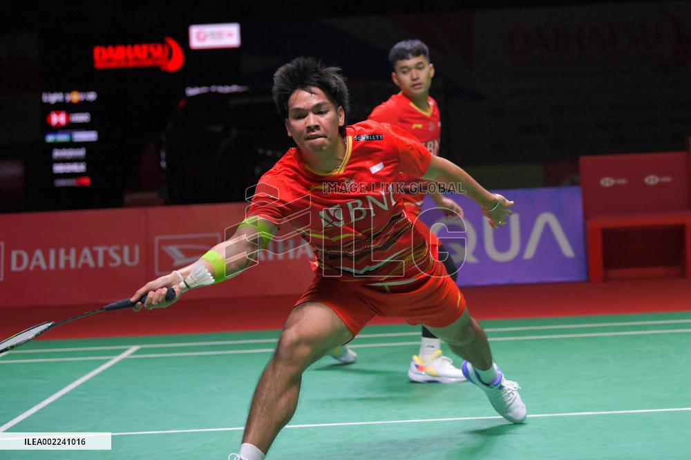 (SP)INDONESIA-JAKARTA-BADMINTON-INDONESIA MASTERS-MEN'S DOUBLES-SEMIFINALS